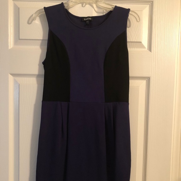 Bebe Color Block Side Panel Scoop Neck Dress - Picture 2 of 8